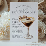 Invitación Espresso Martini, un poco más viejo, cumpleaños nú<br><div class="desc">El elegante diseño de moda para una animada celebración de cumpleaños incluye un espresso martini. Un arco bonito y femenino añade un toque festivo.</div>