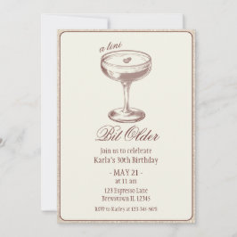 Invitación Espresso Martini un poco más viejo Elegante cumple