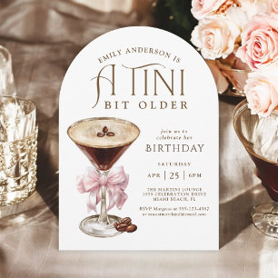Invitación Espresso Martini, un poco mayor, cumpleaños para e