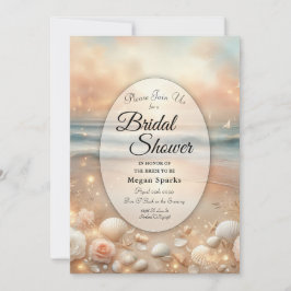 Invitación Espuma costera y ducha de novia con sueño de atard