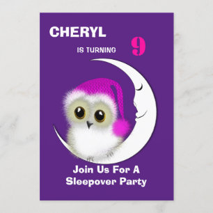 Invitación Espuma de lechuza difusa personalizada