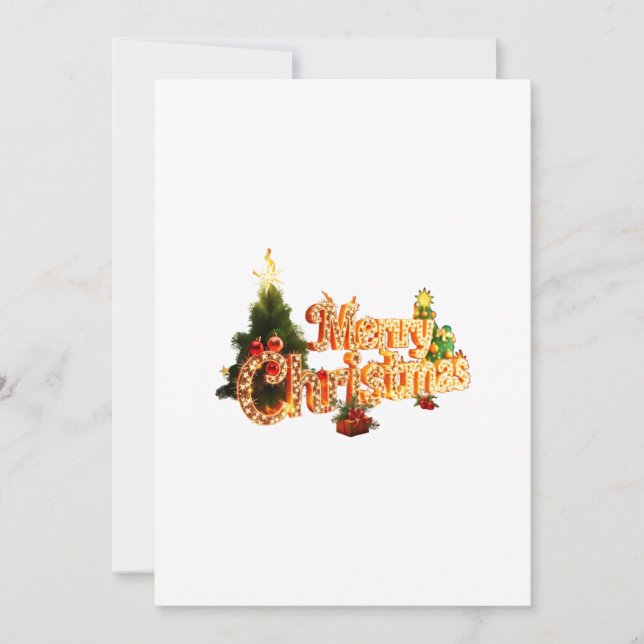 Invitación Espuma de Navidades dorados - Árbol festivo (Anverso)