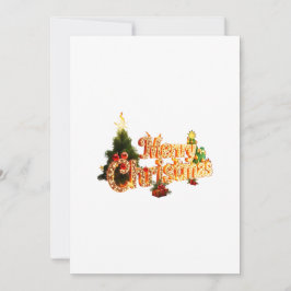 Invitación Espuma de Navidades dorados - Árbol festivo