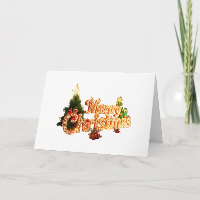 Invitación Espuma de Navidades dorados - Árbol festivo (Anverso)
