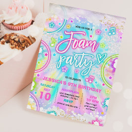 Invitación Espuma Fiesta de Cumpleaños Piscina Splash Pad Tie