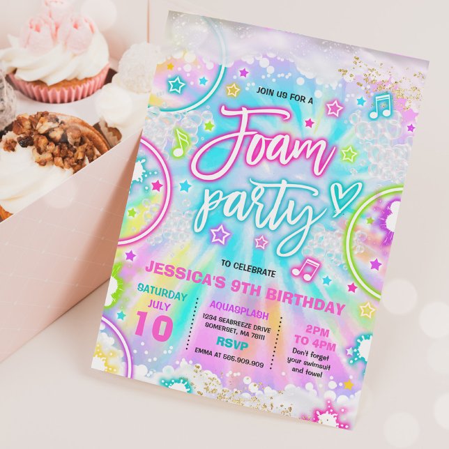 Invitación Espuma Fiesta de Cumpleaños Piscina Splash Pad Tie (Subido por el creador)