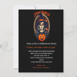 Invitación espumosa a la fiesta de Halloween