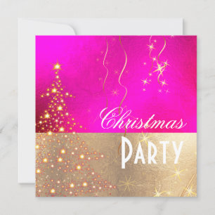 Invitación Espumoso Árbol de Navidad Caliente+Flashy Recorte