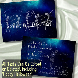 Invitación Esqueleto bailarín fiesta de Halloween Fiesta de b