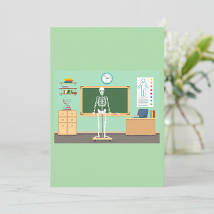 Invitación Esqueleto de clase de ciencias