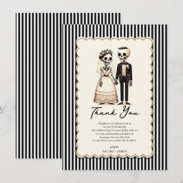Invitación Esqueleto de Dibujos Animados Novia + Novio Agrade