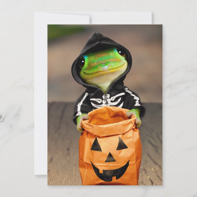 Invitación Esqueleto de Gecko (Anverso)