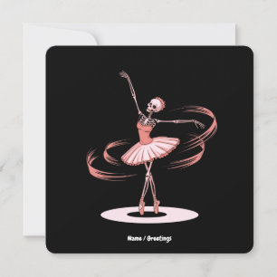 Invitación Esqueleto de Halloween Ballerina Ballet Disfraces