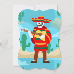 Invitación esqueleto del cinco de mayo