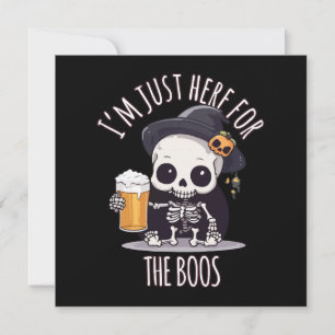 Invitación Esqueleto Kawaii Halloween Oktoberfest