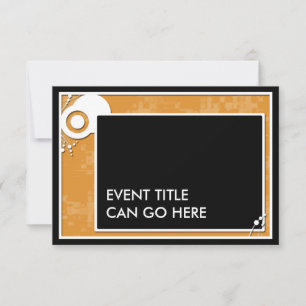 Invitación esquema de bloque naranja