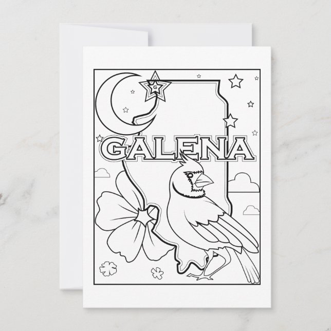 Invitación esquema de estado de galena illinois (Anverso)