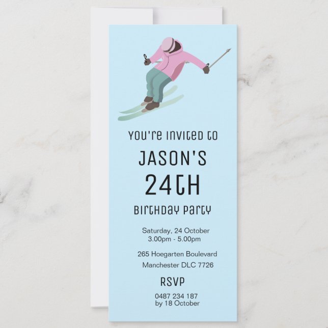 Invitación Esquí (Anverso)