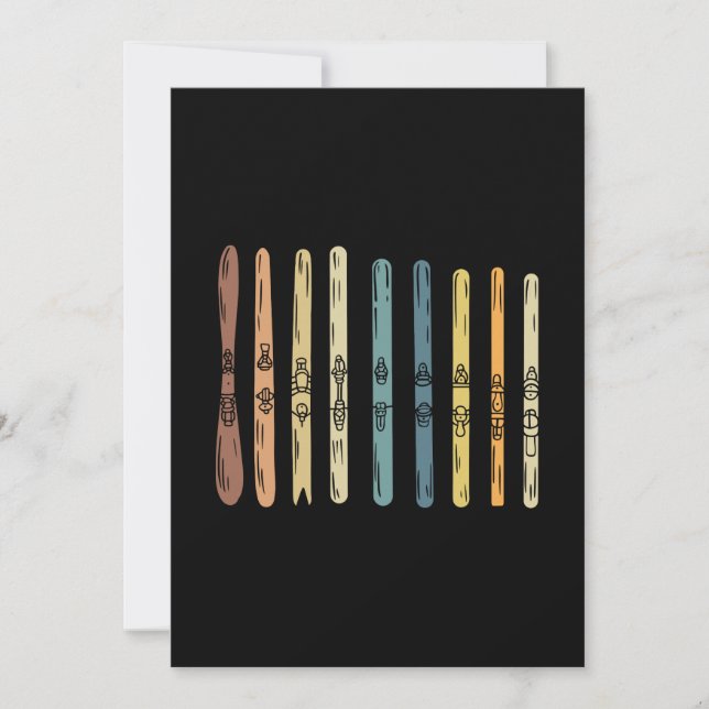 Invitación Esquí - Colección de tablas de esquí (Anverso)
