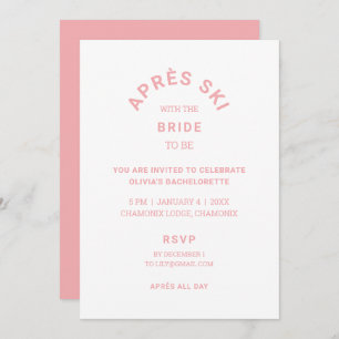 Invitación Esquí de Après con la novia a ser bachillerato ros