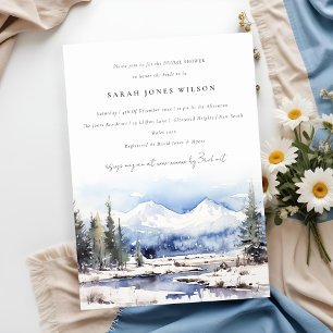 Invitación Esquí de montaña de nieve en invierno Ducha de nov