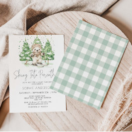 Invitación Esquí en Baby Shower de invierno para padres