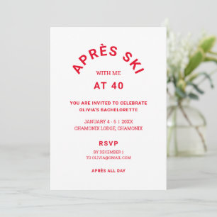 Invitación Esquí Red Après en invierno conmigo en viaje de 40