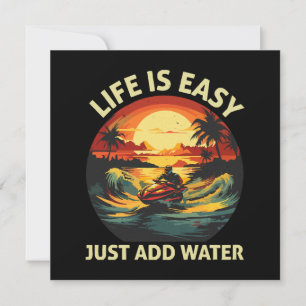 Invitación Esquiador de moto acuática clásico