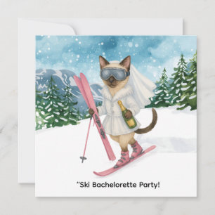 Invitación Esquiando para Novia en la fiesta de la Bacheloret