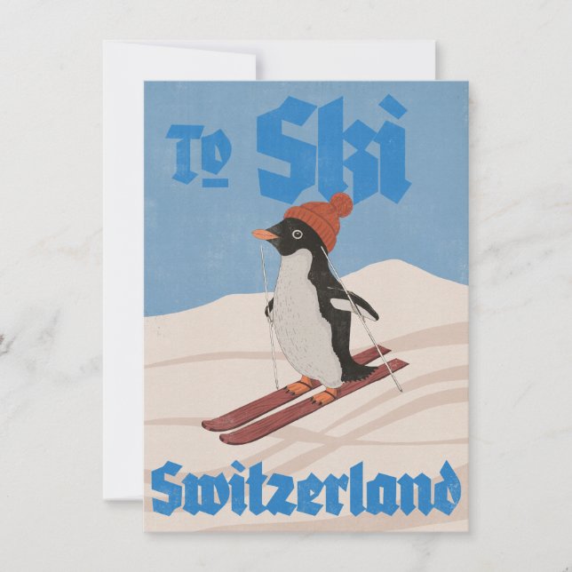 Invitación Esquiar Suiza (Anverso)