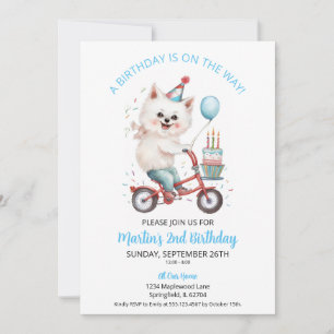 Invitación  esquimal estadounidense con Fiesta de bici de biz