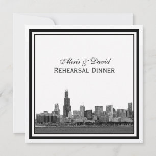 Invitación Esquina de Chicago #2 Cena Ensayada de Ensayo Enma