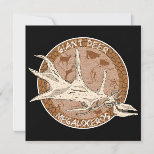 Invitación Esquina de Elk Paleoart Megaloceros de Irlanda