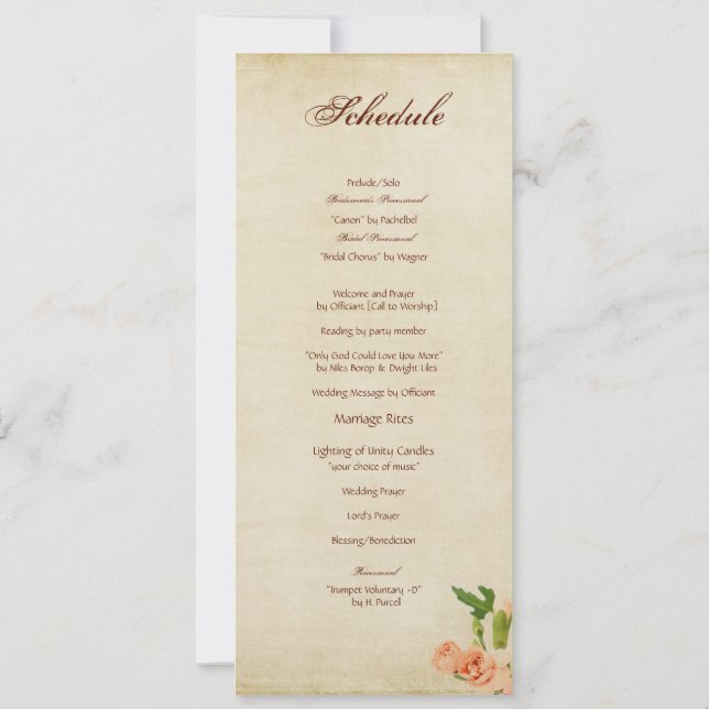 Invitación Esquinas del clavel del melocotón de la acuarela (Reverso)