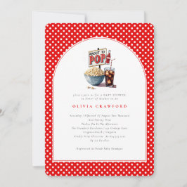 Invitación Está a punto de pop soda de palomitas de maíz Baby