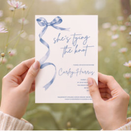 Invitación ¡Está atando el nudo! Ducha nupcial moderna