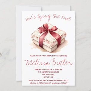 Invitación ¡Está atando el nudo! Ring Box Bridal Shower