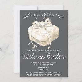 Invitación ¡Está atando el nudo! Ring Box Bridal Shower