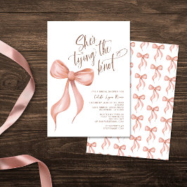 Invitación Está atando la ducha de novia Rubor Pink Bow
