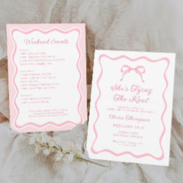 Invitación Está atando la fiesta de la soltera de la vaca ros