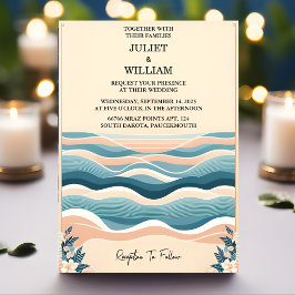 Invitación Esta boda de destino de la playa de veraneo de pri