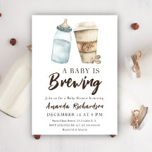 Está Brewing Bottle Coffee Baby Shower