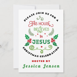 Invitación Esta Casa Cree en Jesús