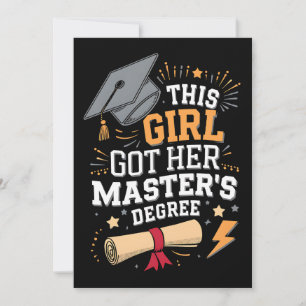 Invitación Esta chica se graduó con una maestría
