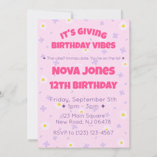 Invitación Está dando vibraciones de cumpleaños