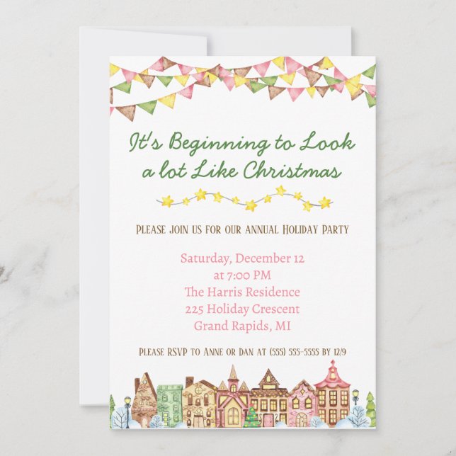 Invitación Está empezando a parecerse mucho al Fiesta de los  (Anverso)