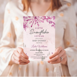 Invitación Está en camino la pequeña copo de nieve Fiesta de