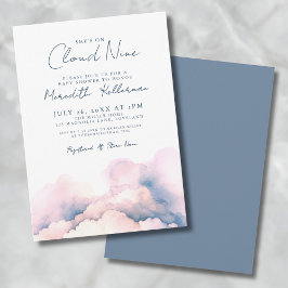 Invitación Está en el elegante Baby Shower de Nueve Nubes