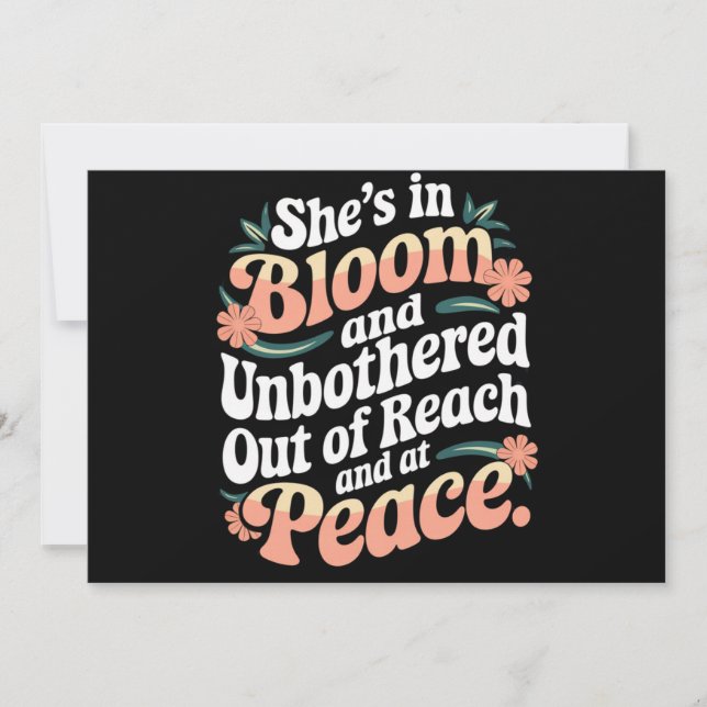 Invitación Está en flor y sin molestias fuera de alcance y (Anverso)