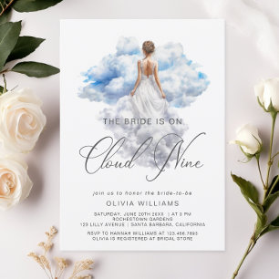 Invitación Está en la ducha nupcial nupcial de nueve acuarela